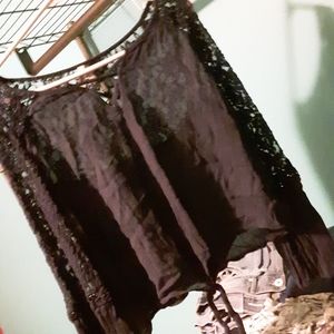 Dark Blue laced shoulder long sleeved crop top